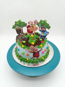 Motu Patlu Theme Birthday Cake
