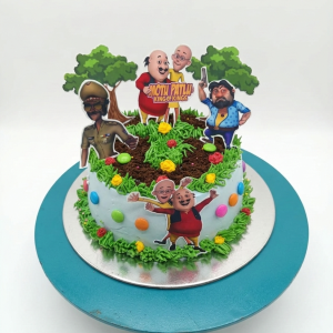 Motu Patlu Theme Birthday Cake